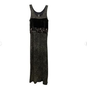 Citron Santa Monica Dress Burnout Velvet Silk Maxi Forest Fairy USA Size Small